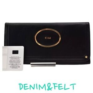 🖤Chloe Victoria Black Leather Long Wallet w/ Front Flap | EUC | PRELOVED w/BOX!